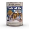 Lata Taste of the Wild Wetlands Canine Aves en Salsa 0