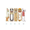 Marcador de libro diseño de razas de perro Bull Terrier, Galgo, Boyero, Yorkie, Pastor 0