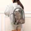 Mochila de trasporte para gatos o perros pequeños de hasta 5kg celeste 2