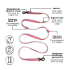 Petlounge Correa manos libres de color rosada 3
