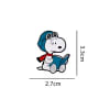 Pin esmaltado diseño perro Snoopy aviador leyendo 2