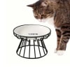 Plato cerámico con base metálica en altura negro para gato o perro 2
