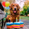 Juguete Play Pet Party Time Bone Appettit Cake para perros 2