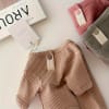 Polera de hilo con botón para perro pequeño/mediano palo rosa 3
