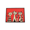 Alfombra rectangular para salida de baño Pets diseño Gatos rojos 40 x 60cm 0