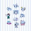 Set de 10 stickers ilustrados de Snoopy modelo 3 0