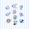 Set de 10 stickers ilustrados de Snoopy modelo 5 0