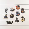 Set de 10 stickers de gatitos negros ilustrados 3