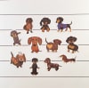 Stickers de perros salchichas ilustrados 0