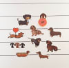 Stickers de perros salchichas ilustrados 4