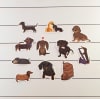 Stickers de perros salchichas ilustrados 5