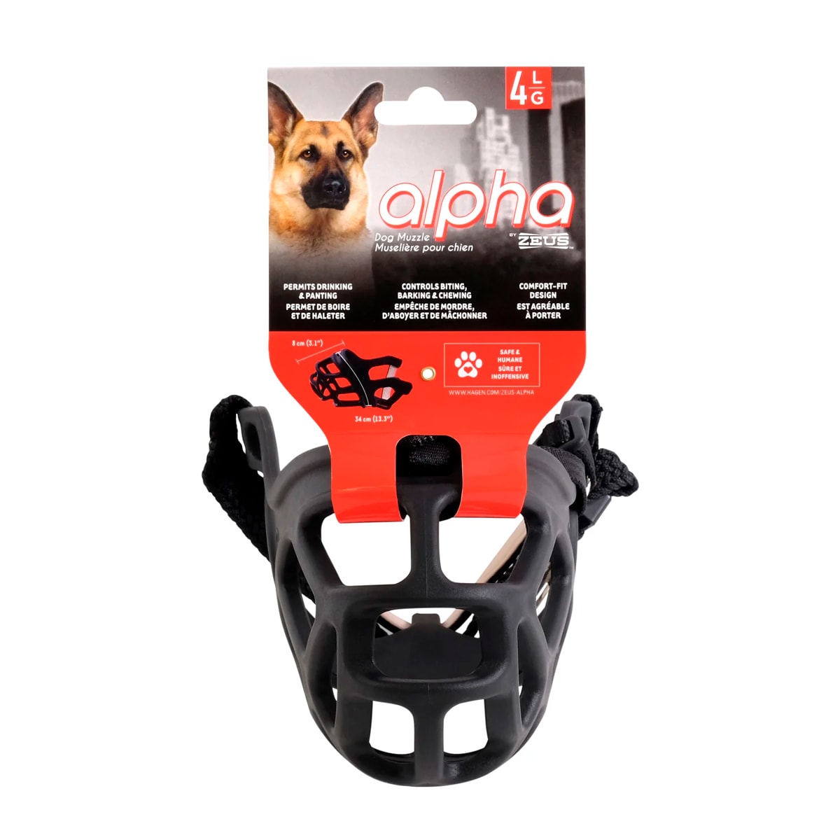 Bozal Zeus Alpha para perros talla L 1