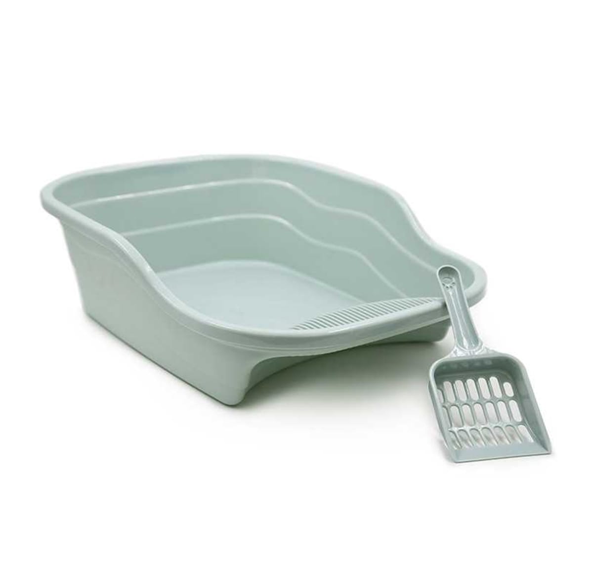 Arenero abierto Hey! gris claro con palita 1