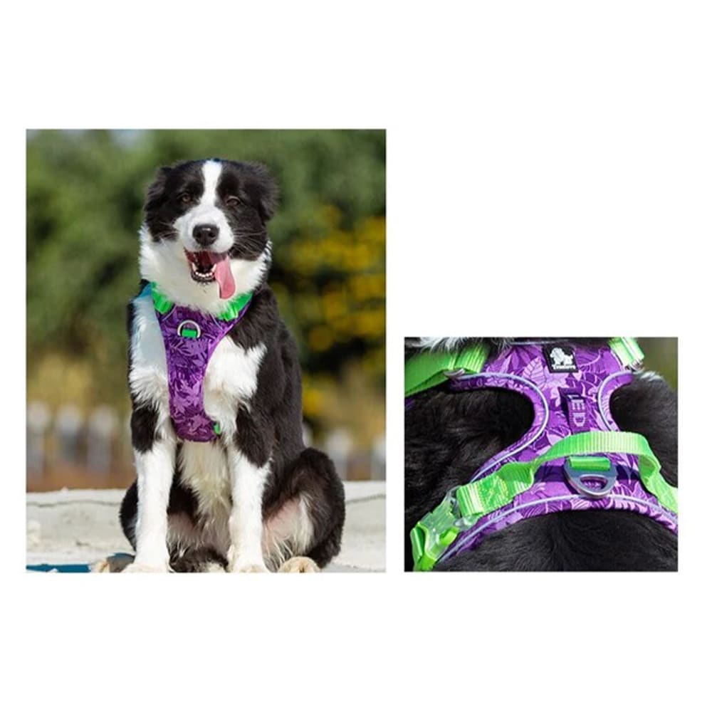True Love Arnés antitirones ergonómico camouflage purple green para perros XL2