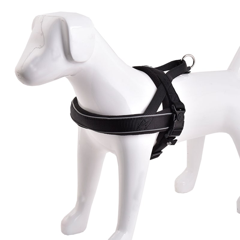 Arnés Noruego Acolchado color negro Mascan para perro 1