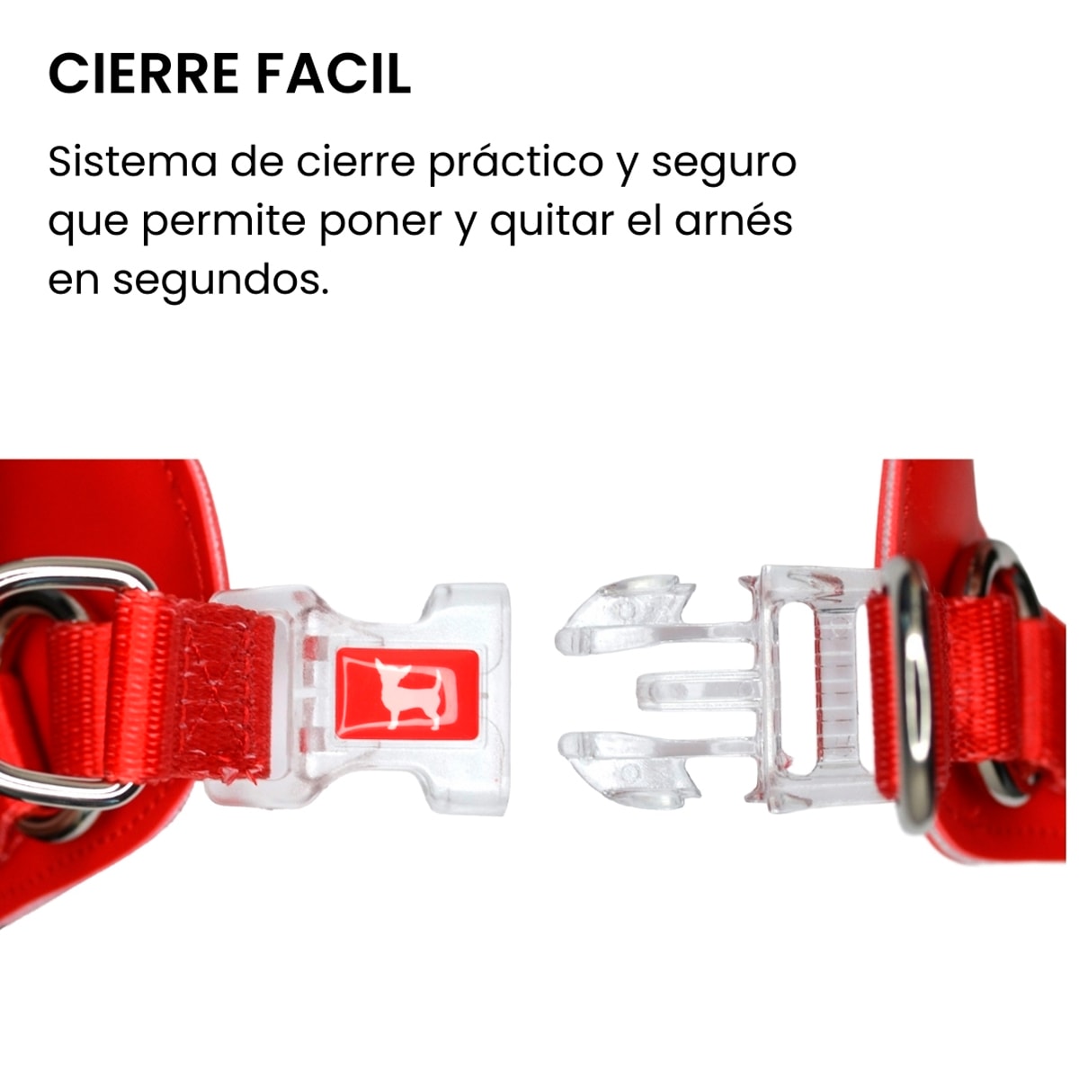 Petlounge Arnés Easy Glam rojo para perros6