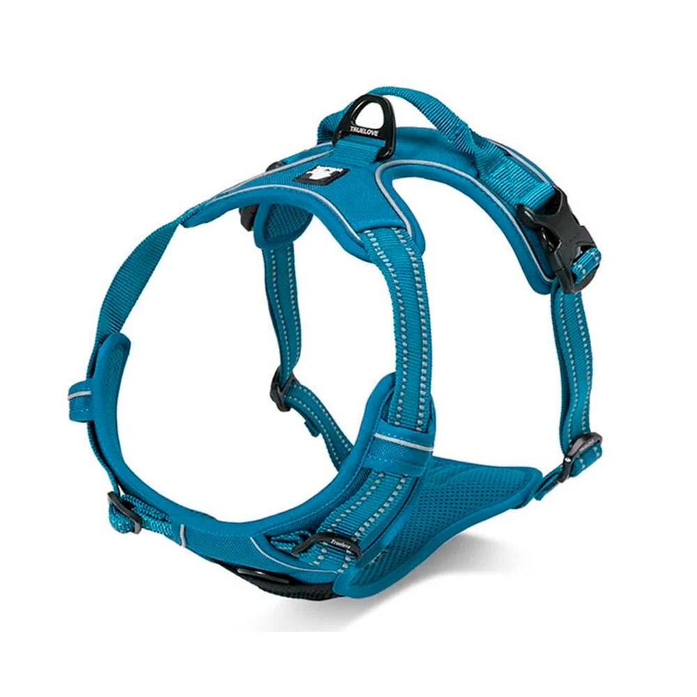True Love Arnés Antitirones Reflectante Táctico Turquesa para perros.2