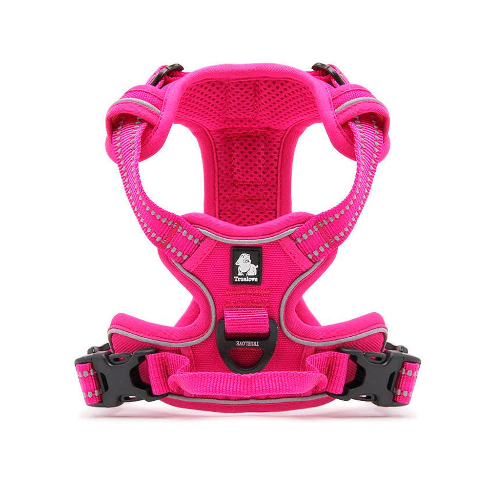 True Love Arnés Antitirones Reflectante Táctico Fucsia para perros. 2