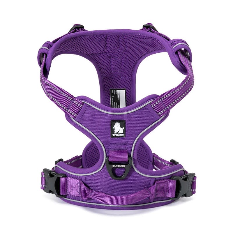 True Love Arnés Antitirones Reflectante Táctico Morado para perros. 1