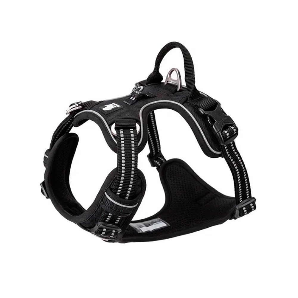 True Love Arnés Antitirones Reflectante Táctico Negro para perros.2