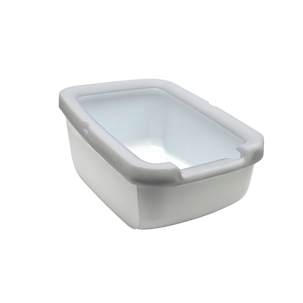 Catit Baño abierto grande con borde gris claro para gatos 1