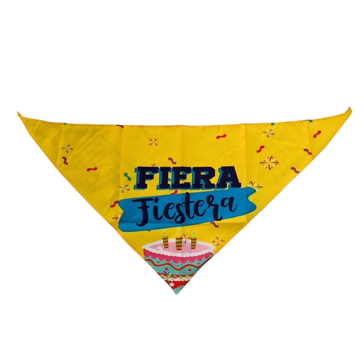 Bandana amarilla para perro cumpleaños Fiera Festera3