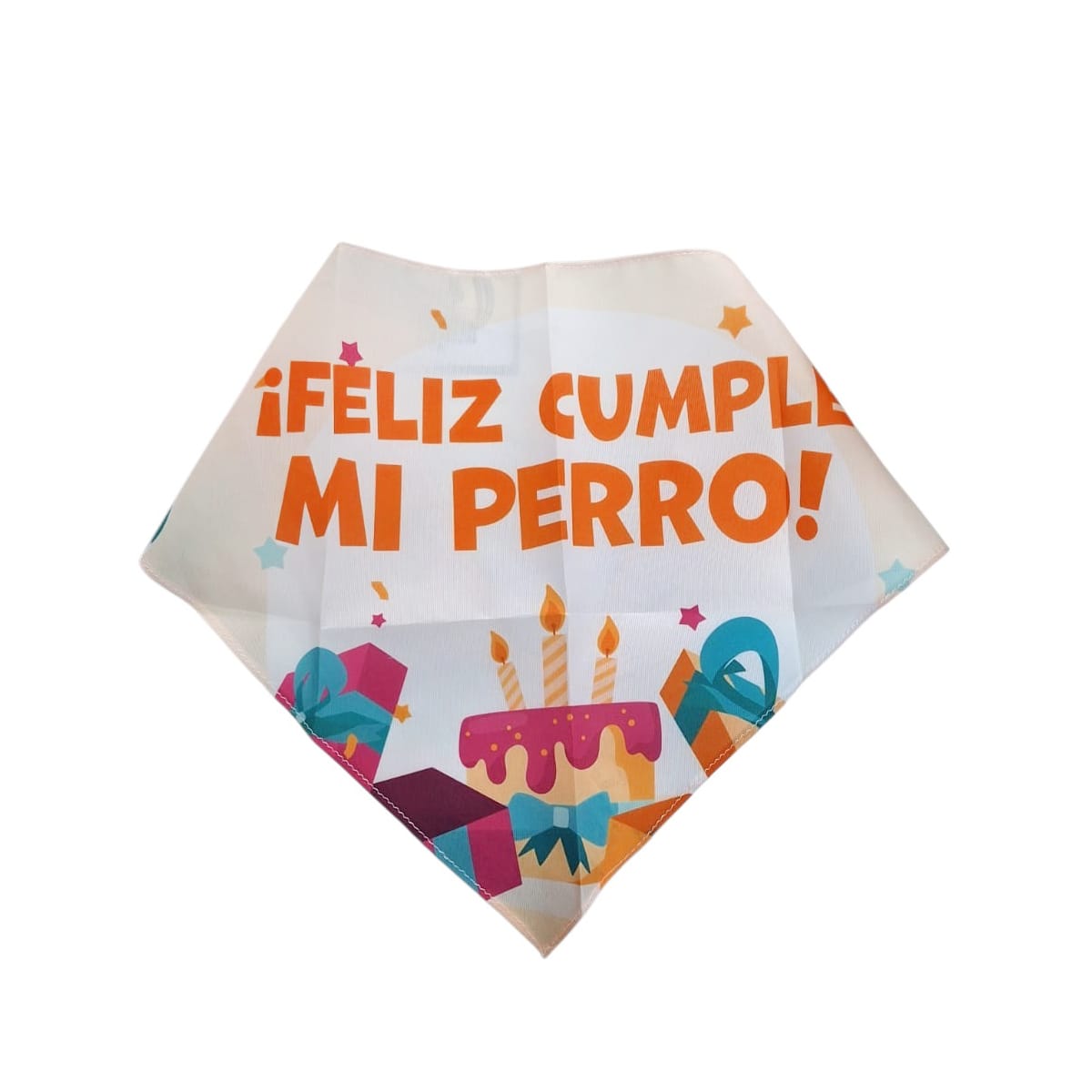Bandana blanco Feliz cumple mi perro cumpleañero2