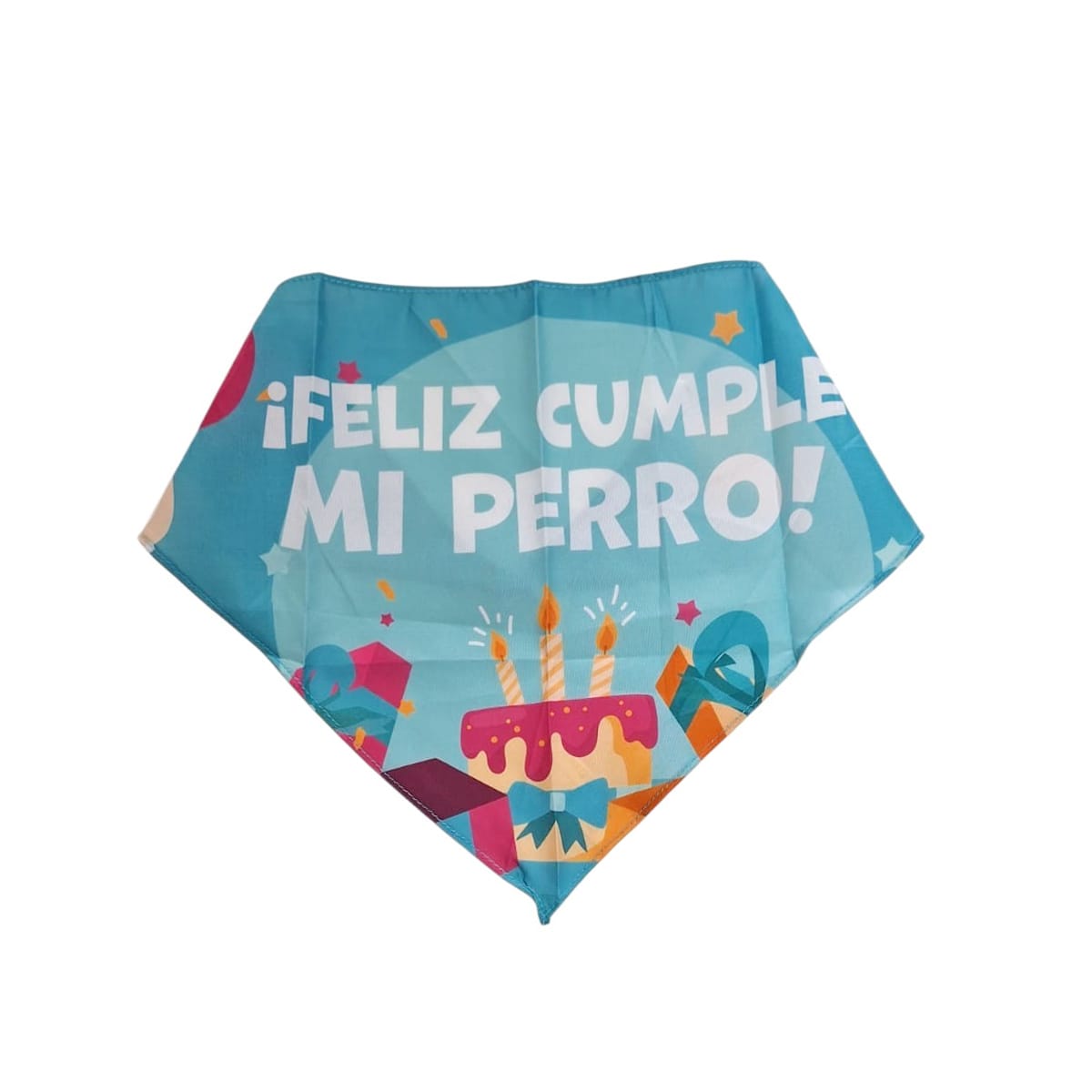 Bandana verde Feliz cumple mi perro cumpleañero2