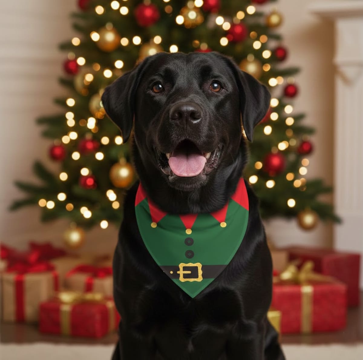 Bandana Navideña para perro de duende2