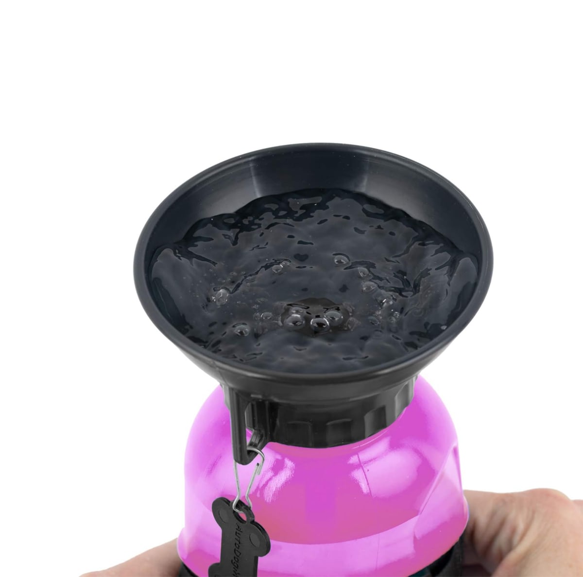 Bebedero portátil para pasear a tu mascota color rosado2