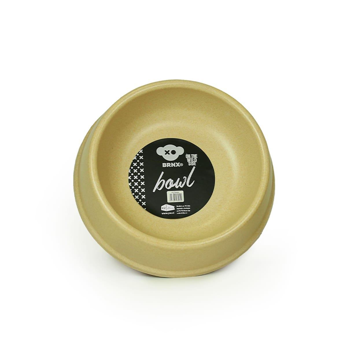 BRNX Eco-Plato grande de bamboo beige2