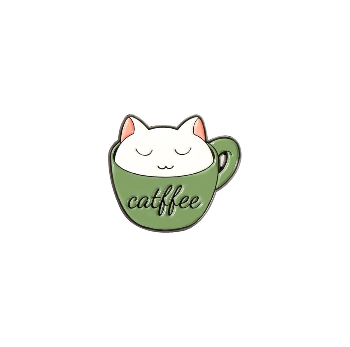 Pin esmaltado diseño de gato catffee 1