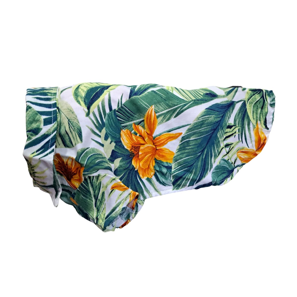 Yupi The Pug Camisa Hawaiana Verde - Ropa para mascotas3