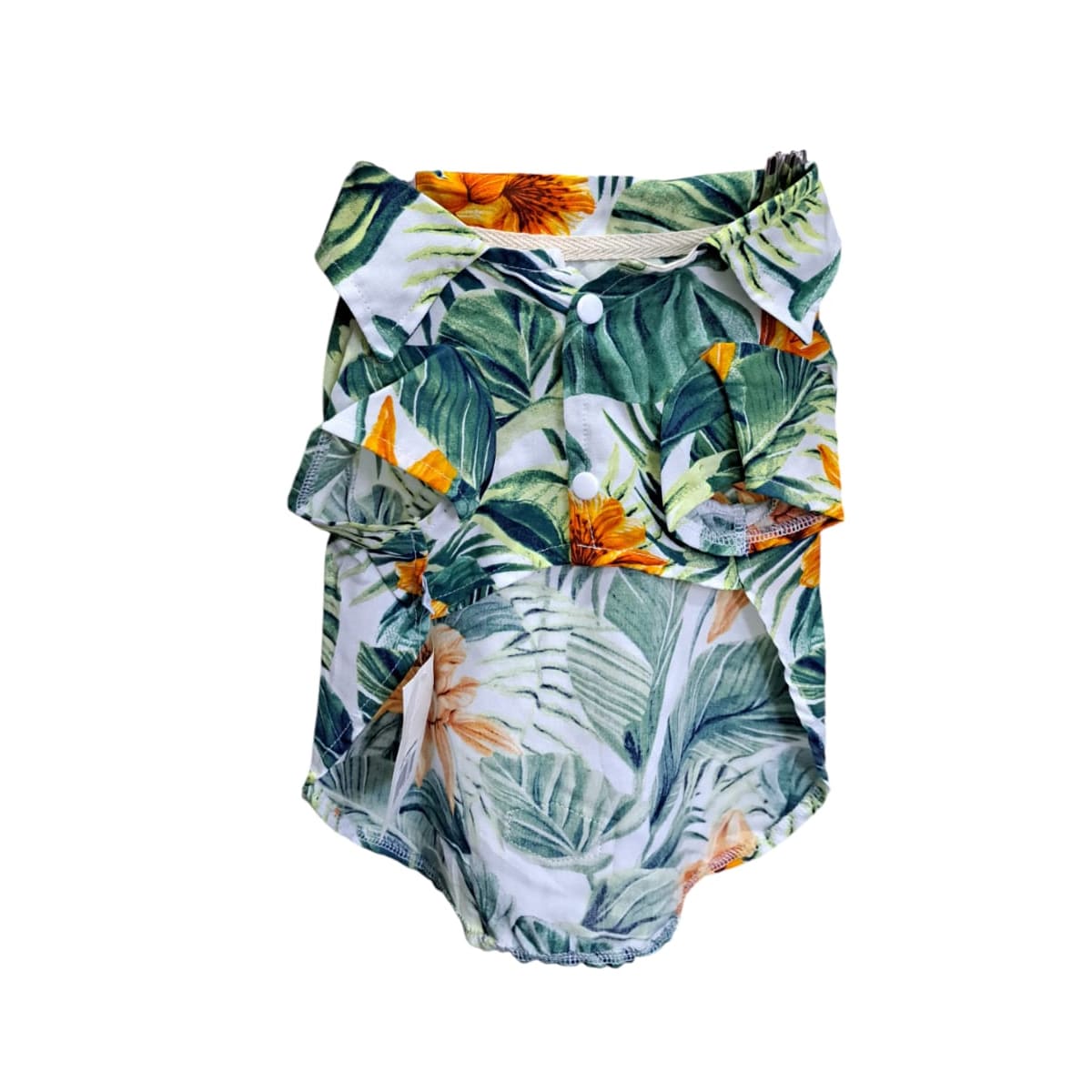 Yupi The Pug Camisa Hawaiana Verde - Ropa para mascotas2