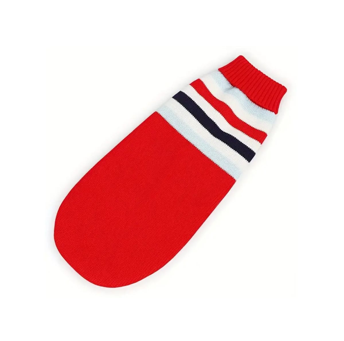 Chaleco calientito tejido rojo con diseño para perros 1