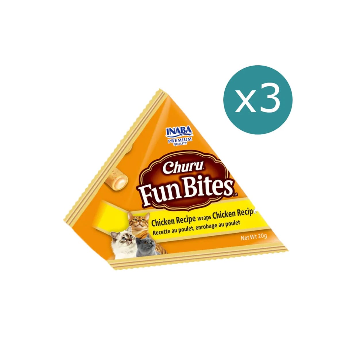 Churu Fun Bites de Pollo con wrap de pollo para gato (3 sachets)2