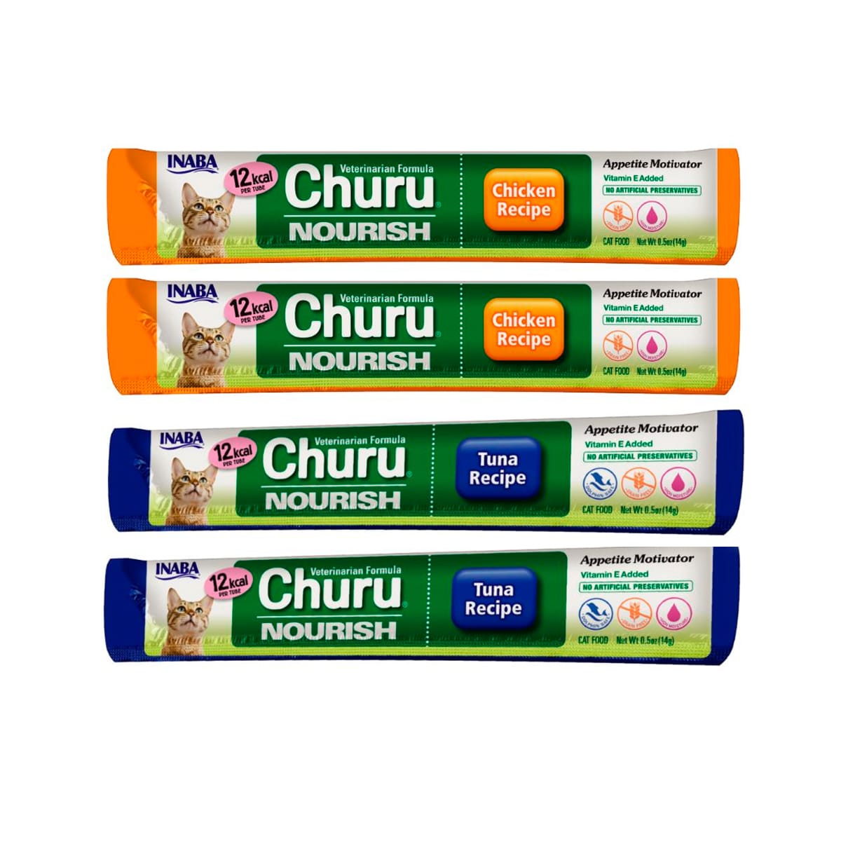 Churu Nourish formula veterinaria para gatos sabor atún y sabor pollo Balde3