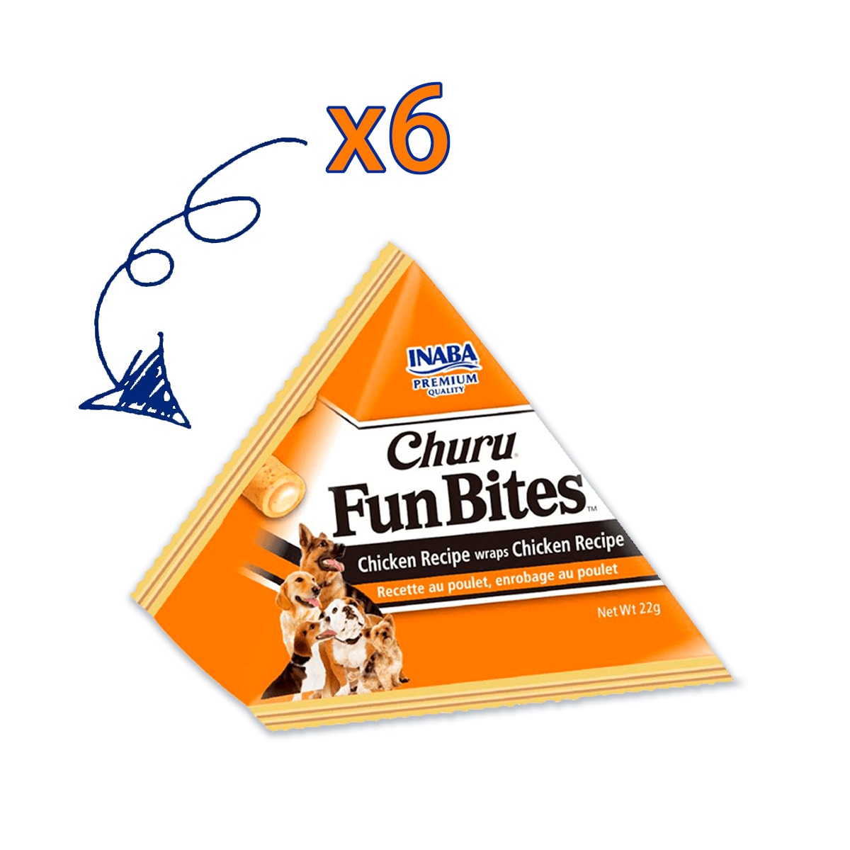 Churu Fun Bites de Pollo con wrap de pollo para perros (6 sachets)3