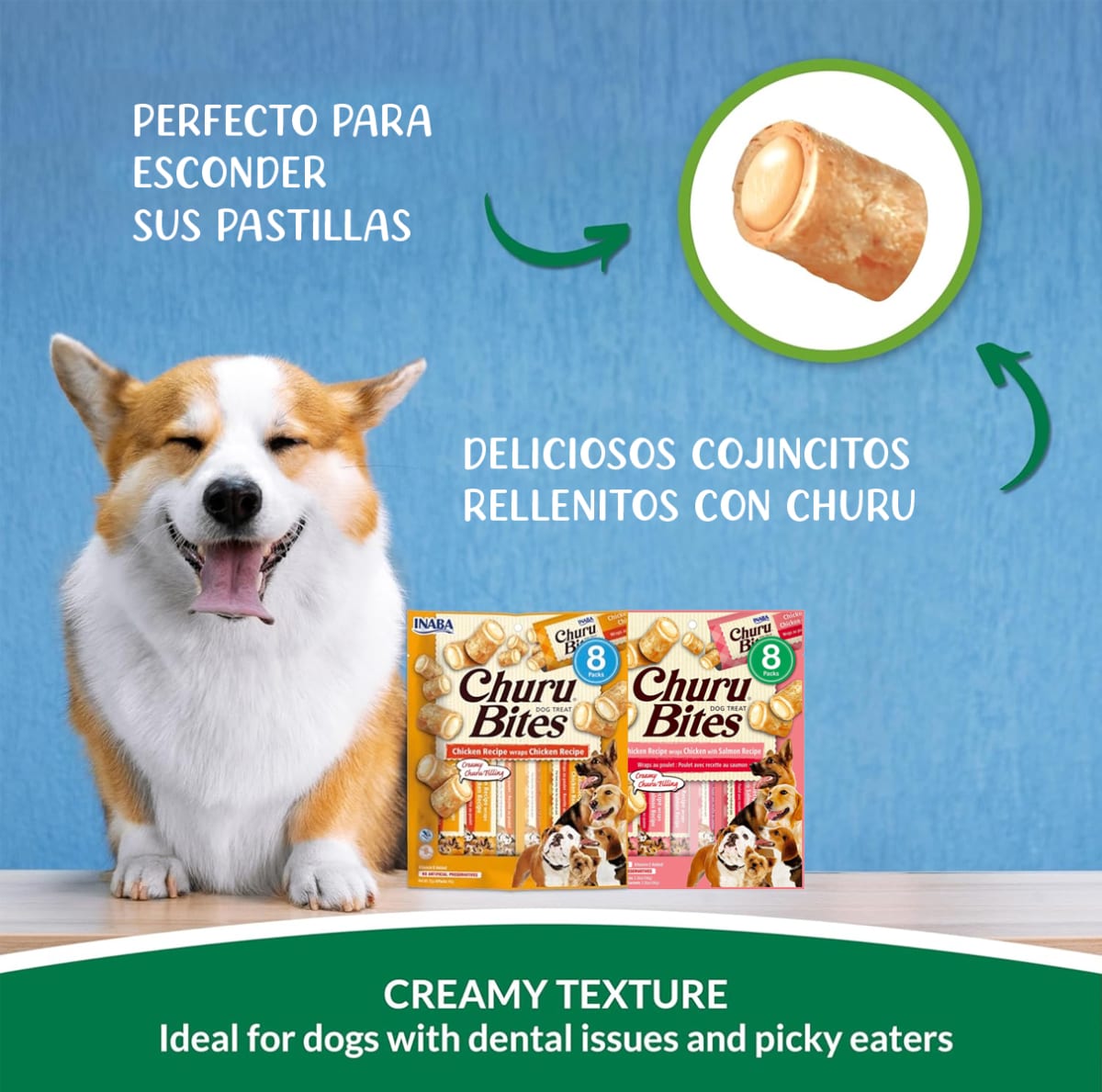 Churu Bites DOG Pollo con Salmón 12gr (8 packs)3