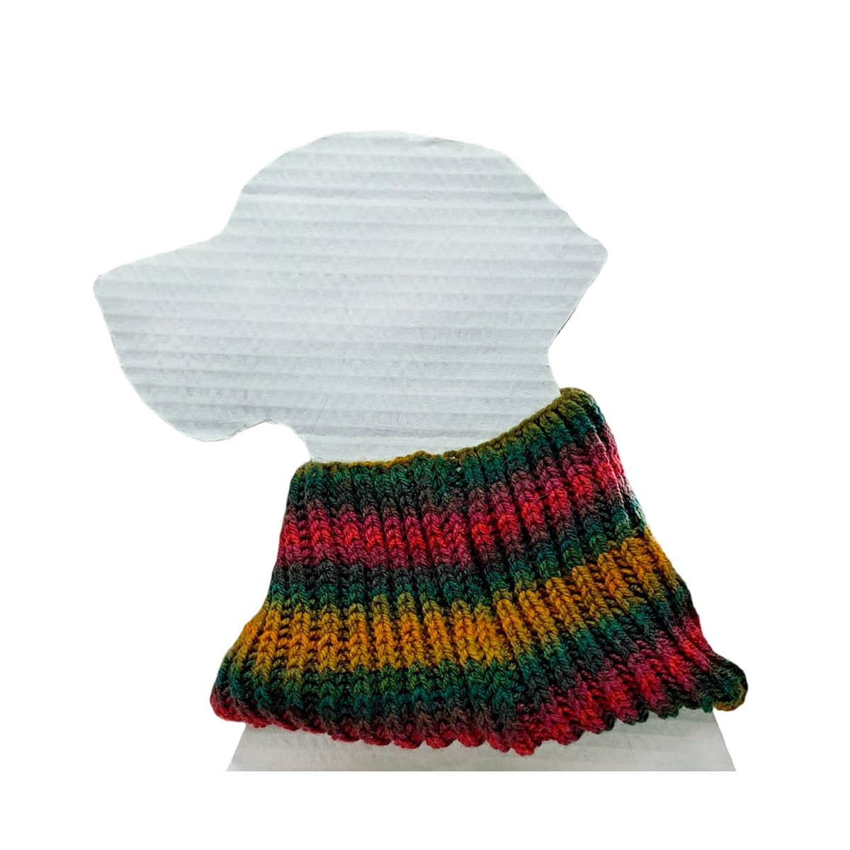 Cuello de Lana para perro Rainbow Sandía Tejidos2