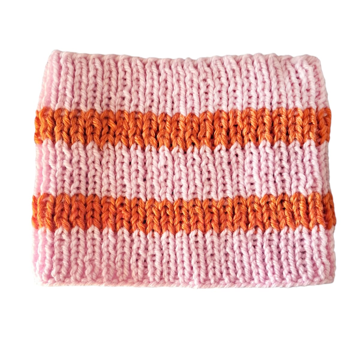 Cuello de lana para perro grande rosado con naranja Talla L3