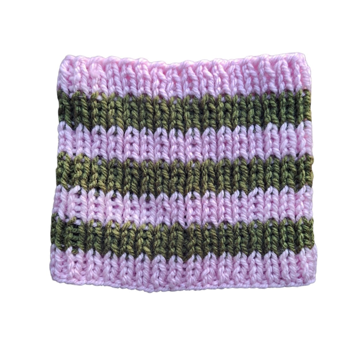 Cuello de lana para perro mediano rosado con verde Talla M2