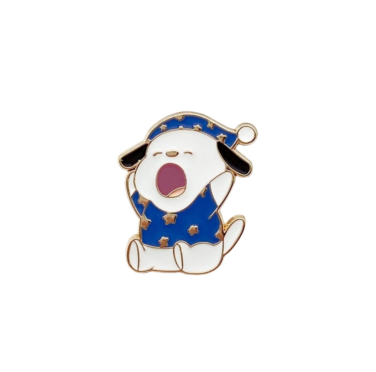 Pin esmaltado diseño de Pochacco Sanrio en pijama 1