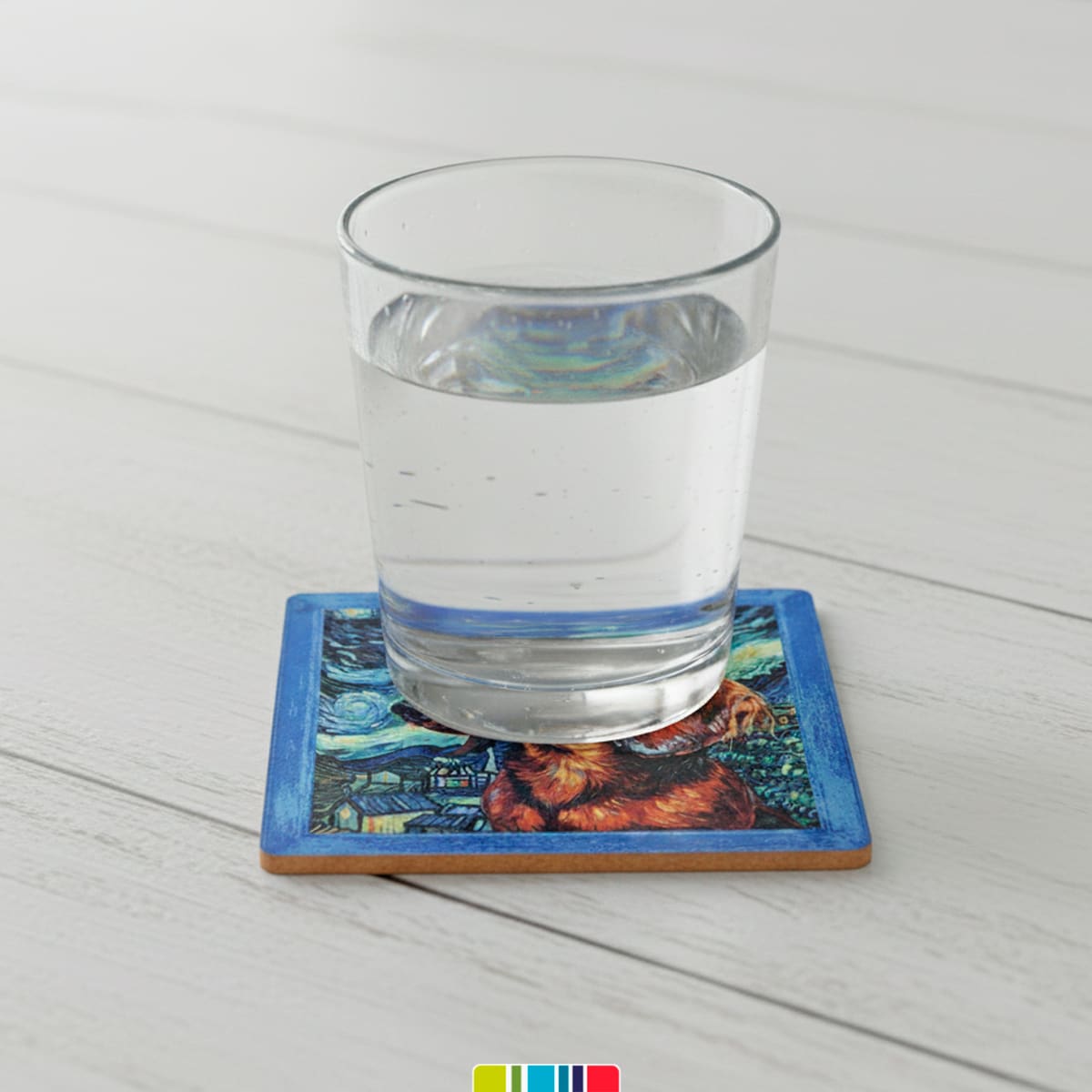 Posavasos diseño arte de salchichas 