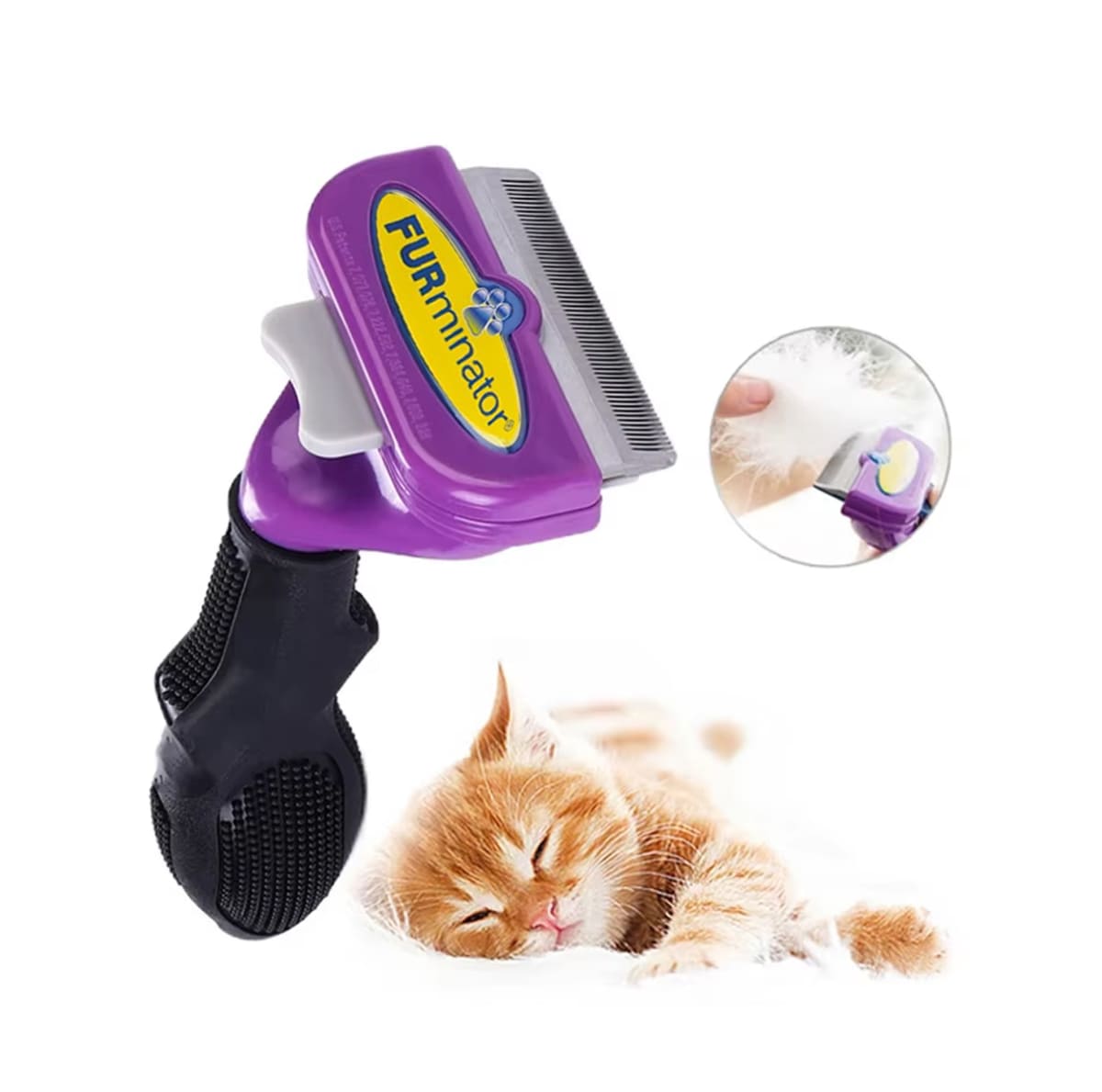 Cepillo deslanador para gatos de pelo largo2