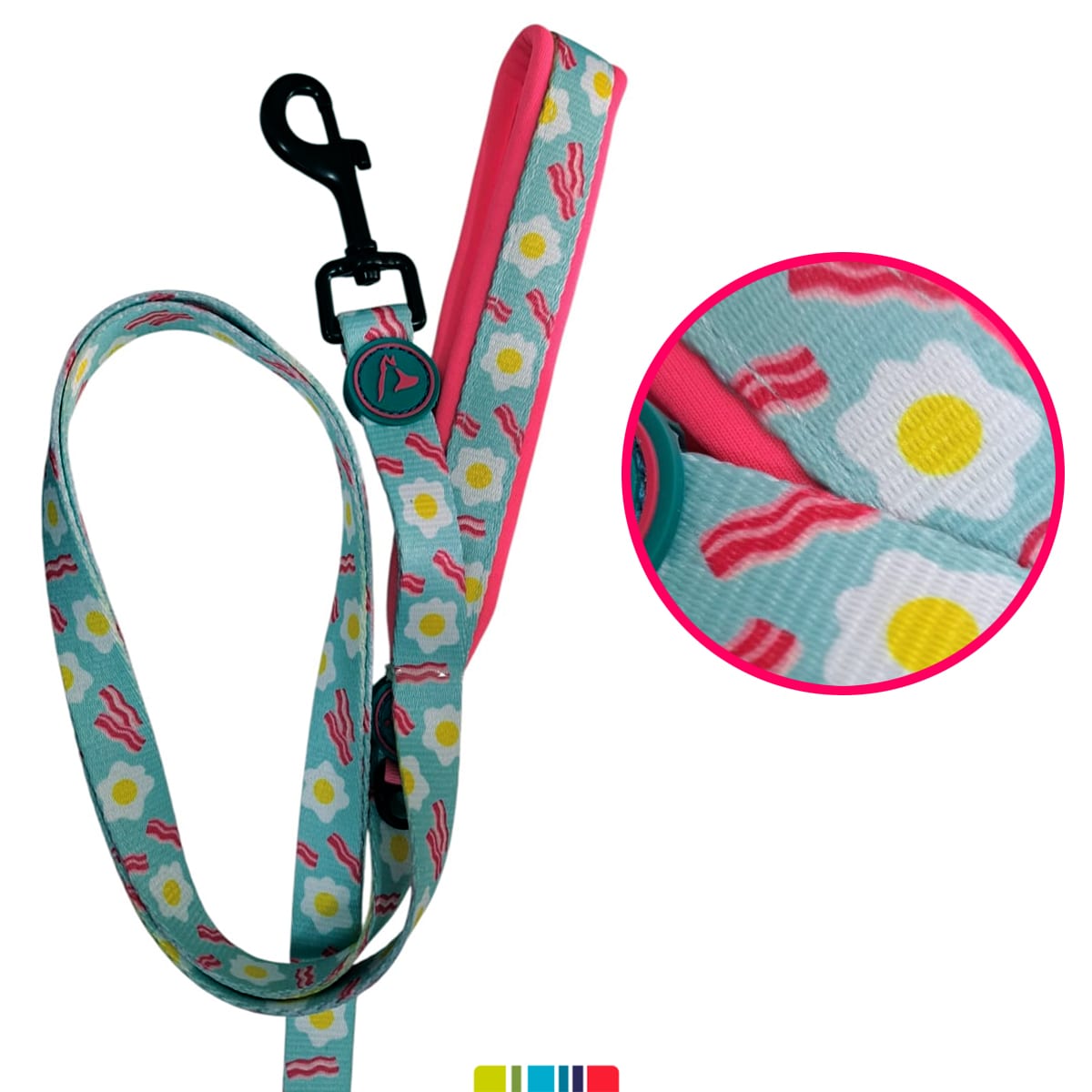 Doco correa para perro diseño Bacon2