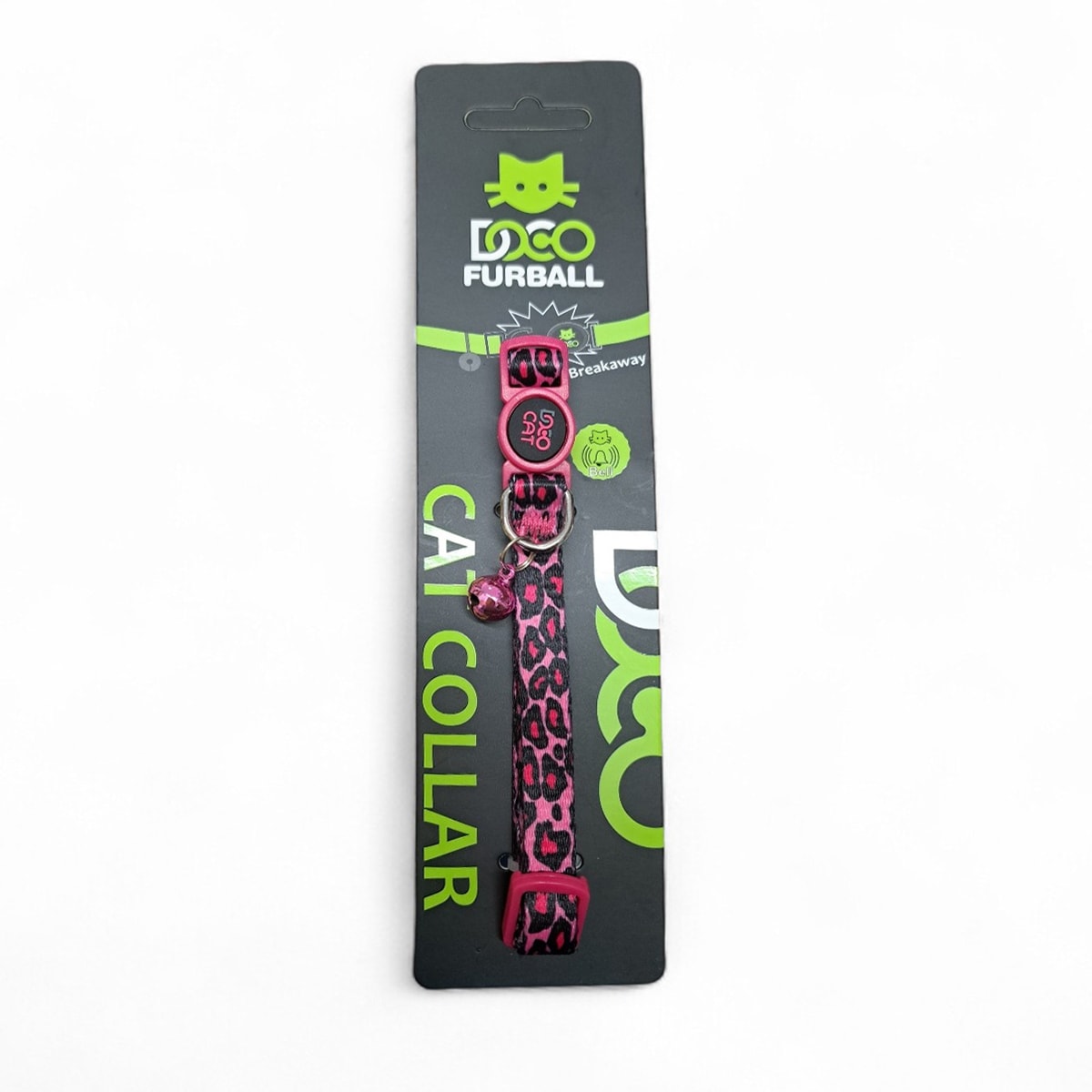 Doco collar para gato diseño animal print leopardo rosado 1