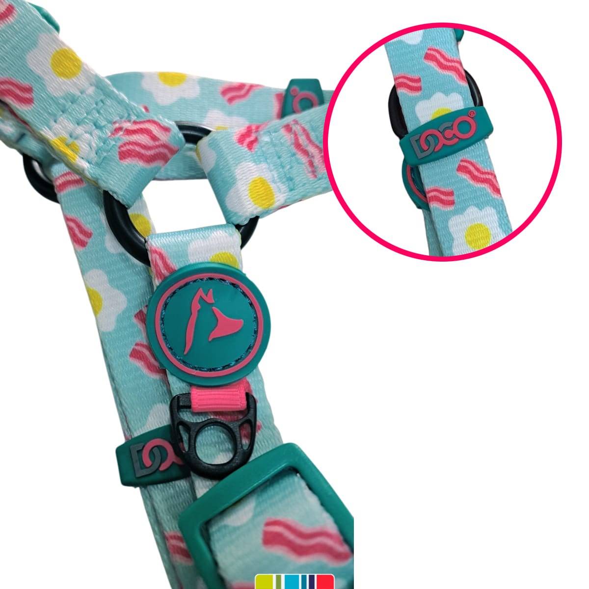 Doco arnés para perro Step-In diseño Bacon3