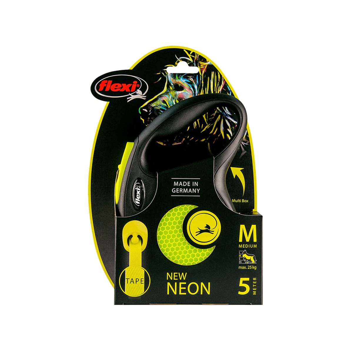 Correa Flexi Neon de cinta retráctil Talla M 1