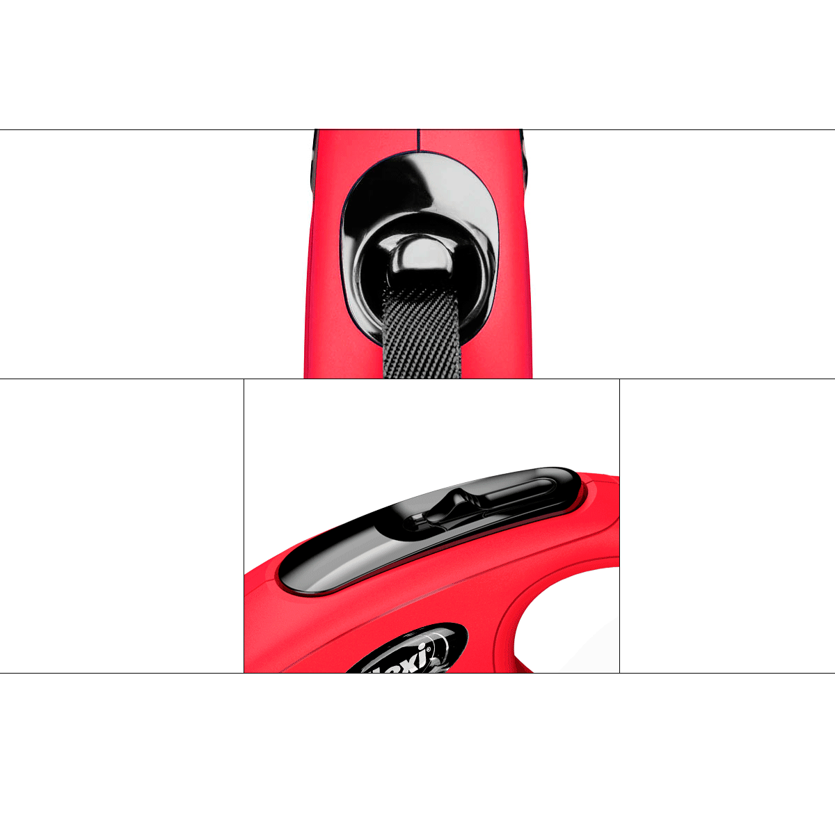 Correa Flexi Classic roja de cinta retráctil3